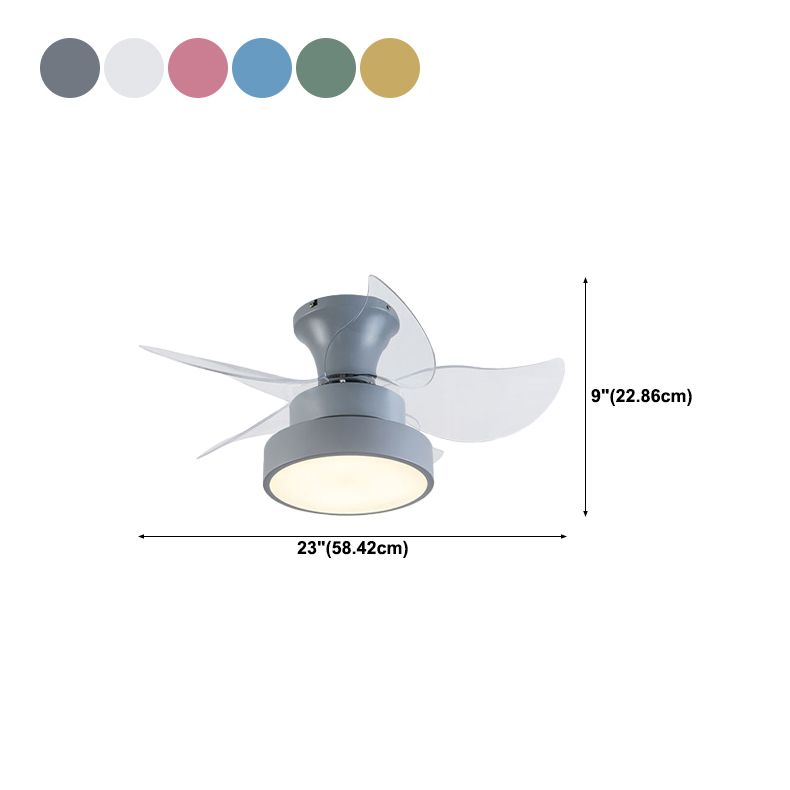 1 Light Ceiling Fan Light Modern Style Metal Ceiling Fan Lighting for Dining Room