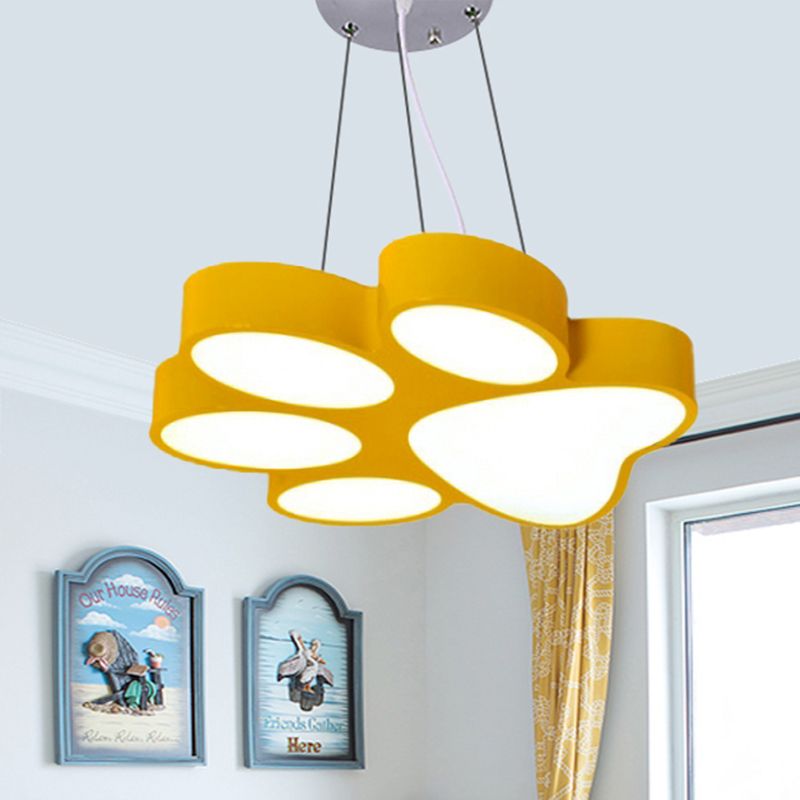 Doggy Paw Bathroom Pender lampe acrylique Cartoon LED Hanging Light