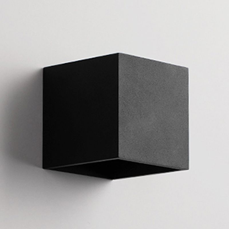 2-Light Metal Wall Lighting Modern Rectangular Shade Wall Mounted Light Fixture