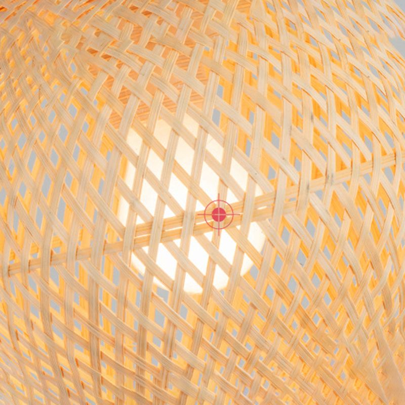 Lantaarn Semi Flush Mount Light Modernist Rattan Plafond Flush Mount voor slaapkamer