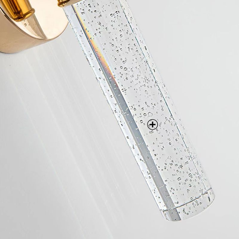 Crystal Bath Vanity Lighting Golden Modernism LED Wall Light for Bathroom