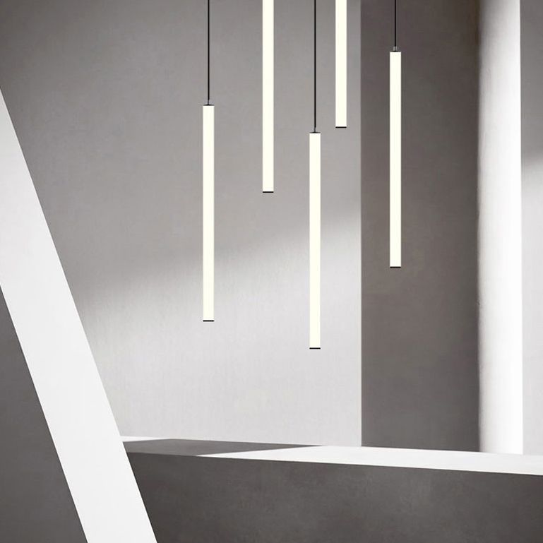 Acryl Modern Simple Led Pendant Light Lange lijnlampen voor slaapkamer eetkamer
