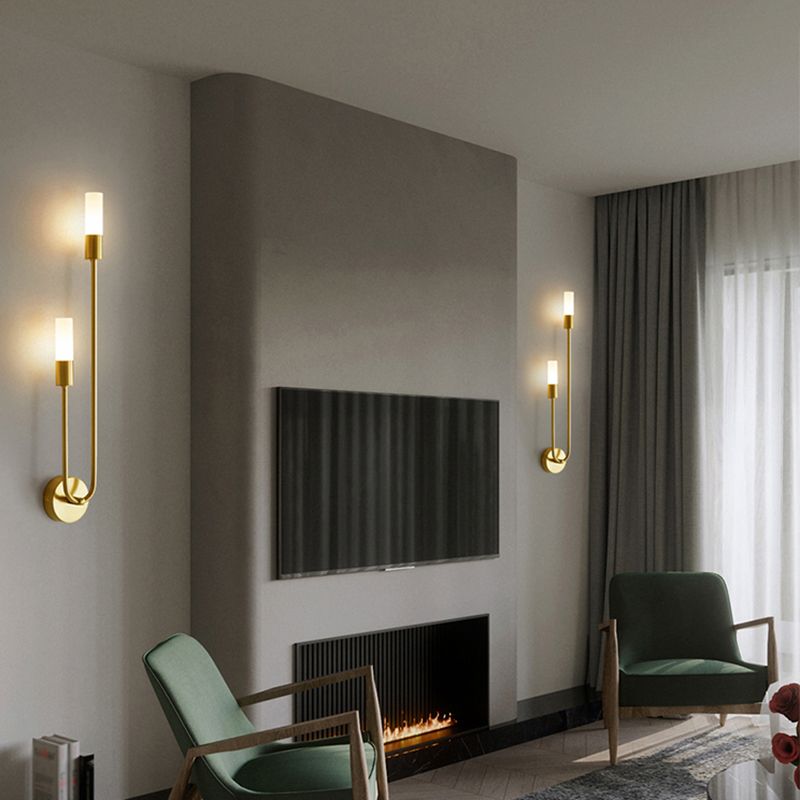 Cilinder wand sconce lichten moderne wandlamp armatuur metaal 2 lichte wandwanden