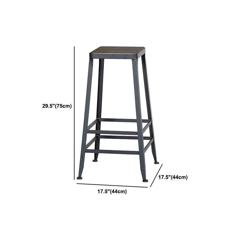 Industrial 1/7 Pieces Bar Table Set Rectangle Wood Counter Table with High Stools
