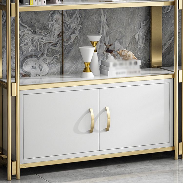 11.81 "W libreria aperta in stile glam in stile per la sala d'origine dello studio Home Office