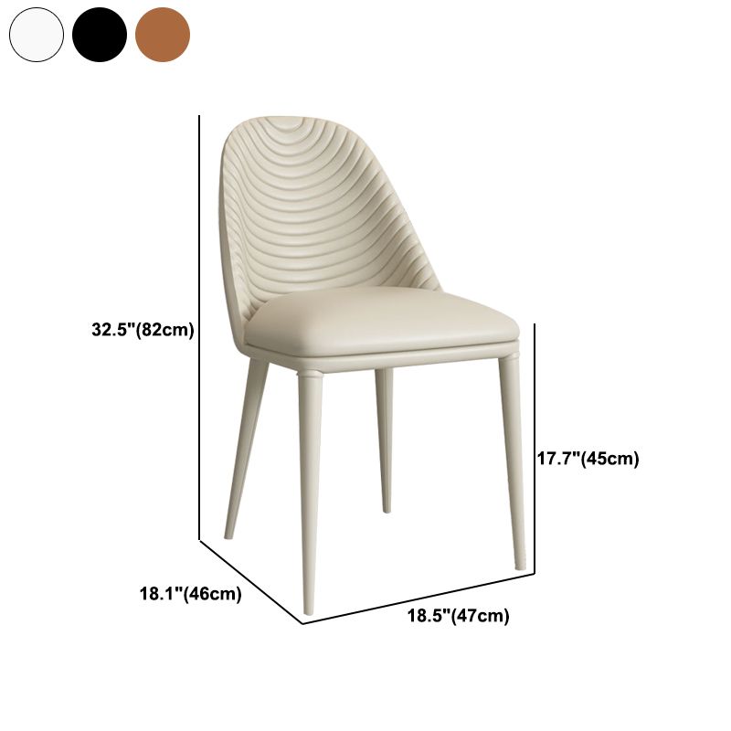 Contemporary Round Turntable Faux Leather Dining Set Stone 1/4/7 Pieces Dining Furniture