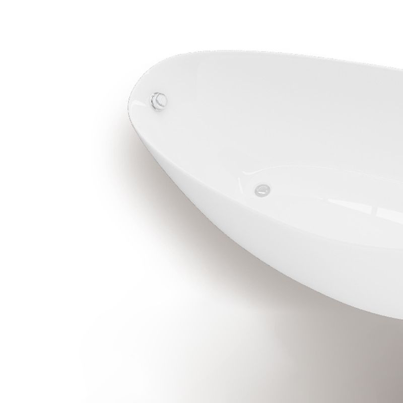 Acrylic Oval Bathtub for Bathroom Modern Soaking Freestanding Tub