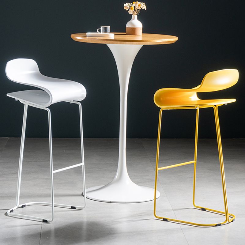 Low Back Footrest Bar & Counter Stool Modern Indoor Acrylic Counter Stool