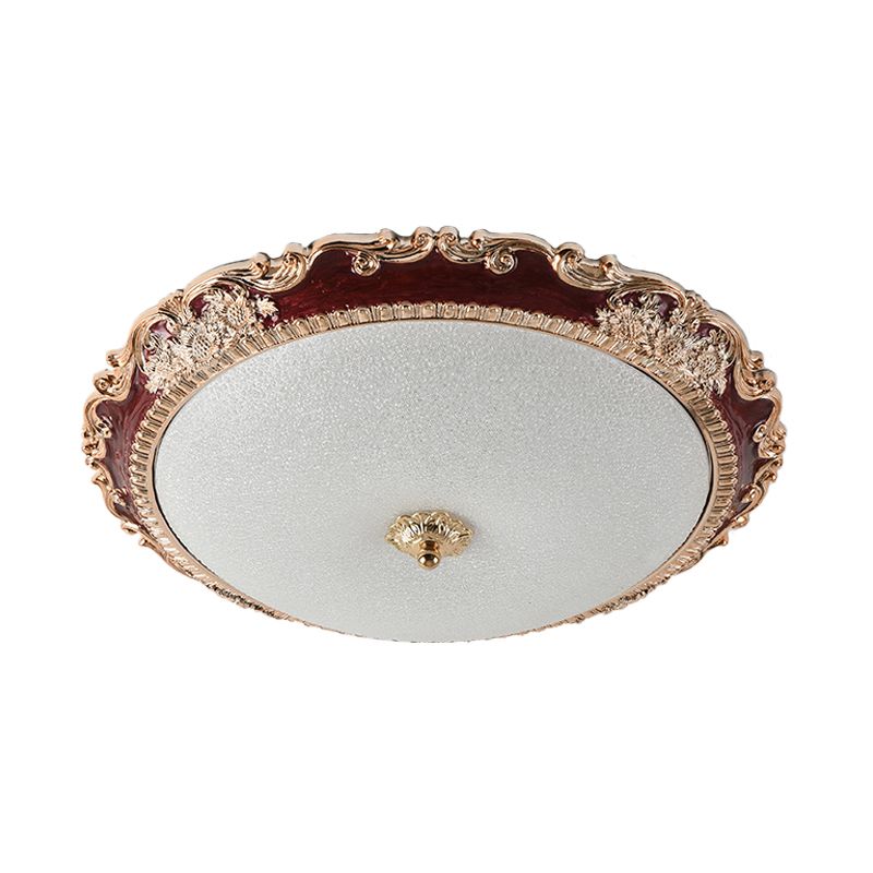 14 "/16"/19.5 "large LED bol encastré lampe campagne rouge/bleu finition verre de lait encastré plafonnier pour chambre