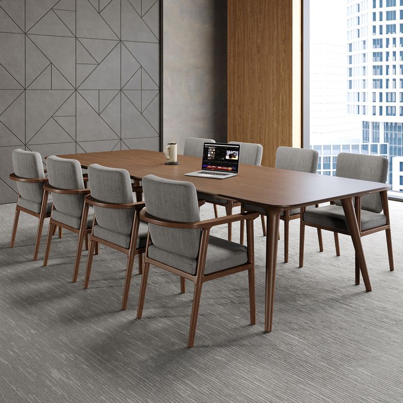 Pine Wood Top Dining Table Contemporary Dining Table with 4 Legs