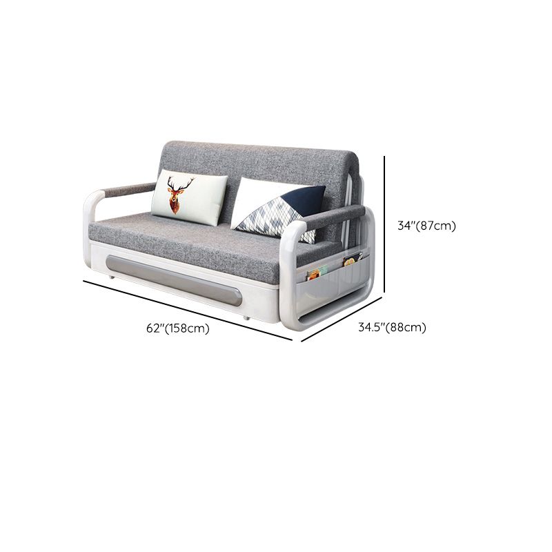 Scandinavian Sofa Bed, Faux Leather Futon And Mattress with Storage