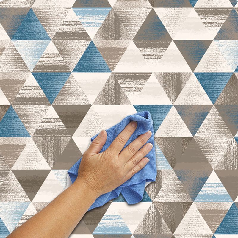 Modern Grey Area Carpet Polyester Geometric Patterns Carpet Washable Carpet for Home Decor