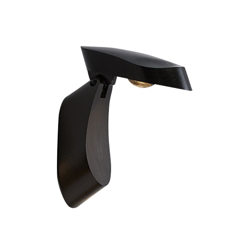 Roteerbare ovale oppervlakte wandwandwandeling Moderne metalen LED -bedwandlamp in wit/zwart/gouden afwerking