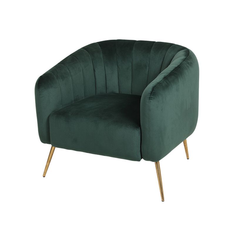 28.34" High Velvet Barrel Chair Arms Included Barrel Accent Chair