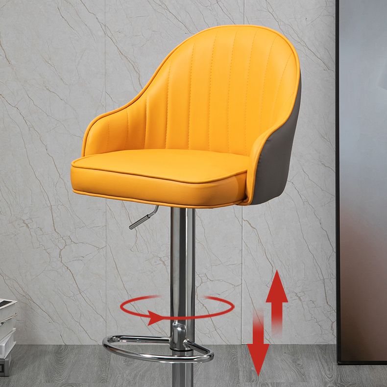 Modern Rotatable Liftable Counter Stool Steel Household Bar Stool with Cushion