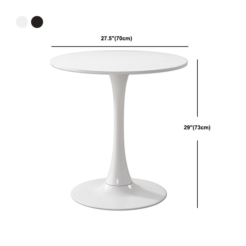 Scandinavian Pedestal Coffee Table Round Wooden Coffee Cocktail Table for Living Room