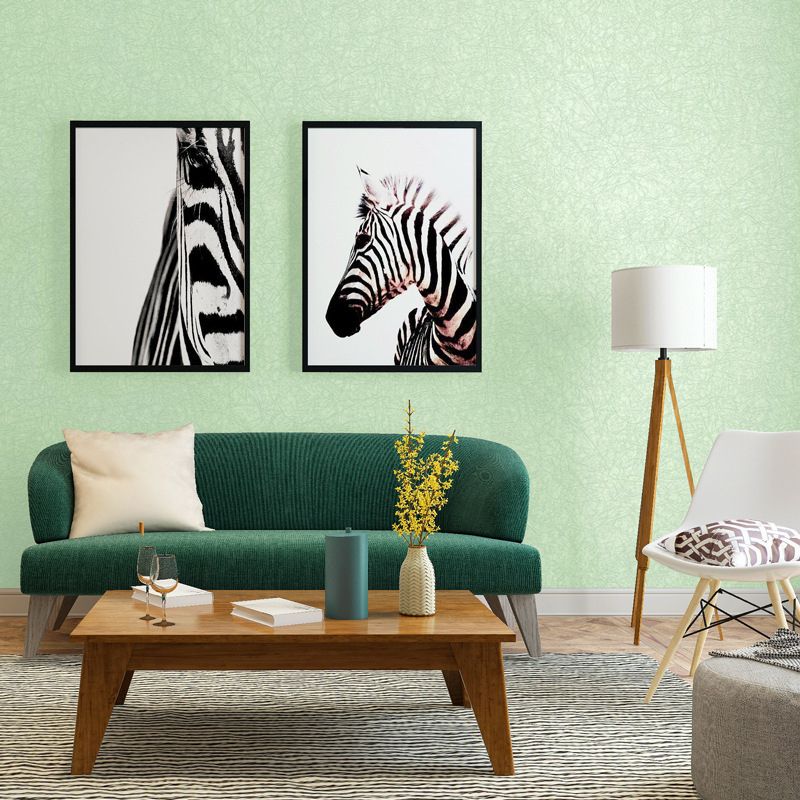 Pastel Color Solid Wallpaper Moisture Resistant Wall Art for House Interior, Set of 1