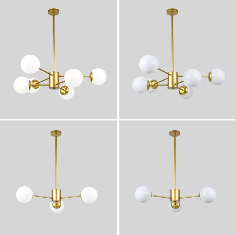 Globe Chandelier Lighting Multi-Head Suspension Pendant Lamps for Living Room