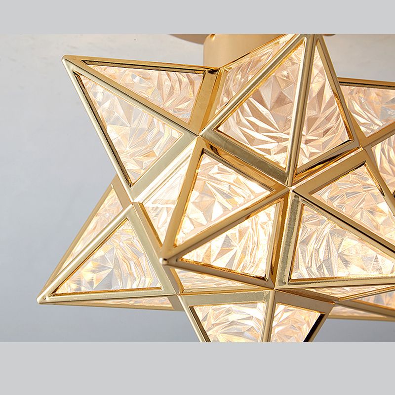 Ster Semi Inbouw Plafondlamp Modern Metaal 1 Licht Semi Inbouw