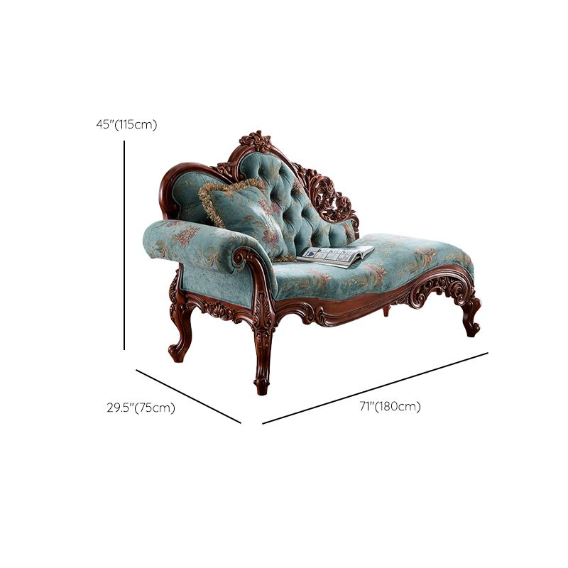 Upholstered Chaise Lounge Couch One Armed Lounge Solid Wood Chair