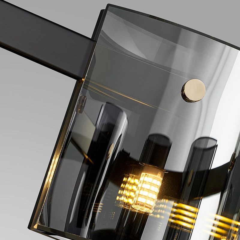 5/6-Light Modernism Black Ceiling Light LED Island Lighting for Dining Table