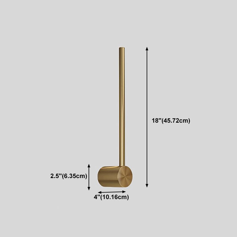 Brass Straight Wall Light Postmodern LED Wall Sconce in Gold for Living Room