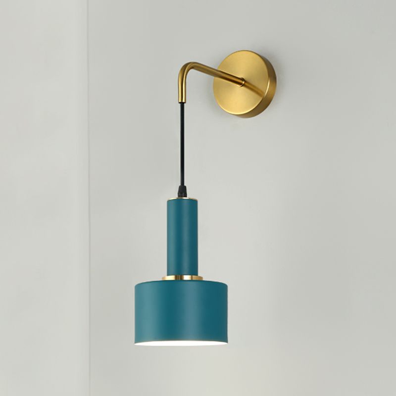 Estilo moderno de 1 luz de montaje en la pared Luz de lámpara Cilíndrica de metal apliques de pared