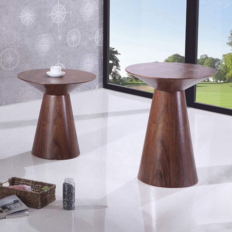 Contemporary Solid Wood Living Room Round/Square Pedestal End Table