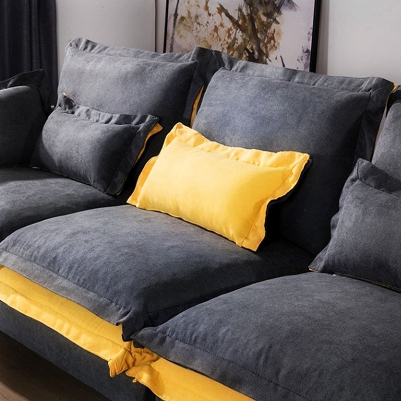 Scandinavian 5-seater Fabric Sectional L-shape Slipcovered Sectional