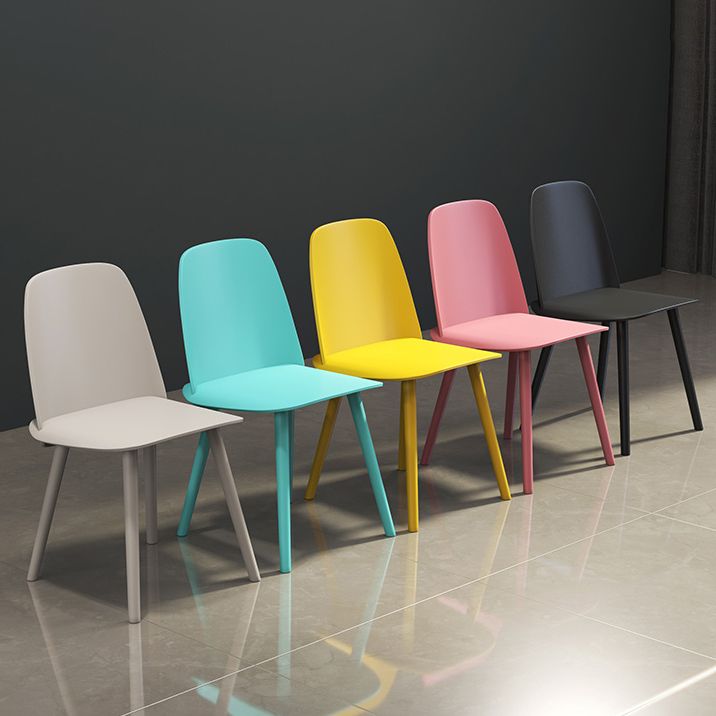 Glam Style Side Chair Plastic Indoor Dining Chair (Set of 2)