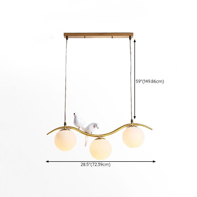 Contemporary Kitchen Island Lighting Golden Ceiling Light for Foyer