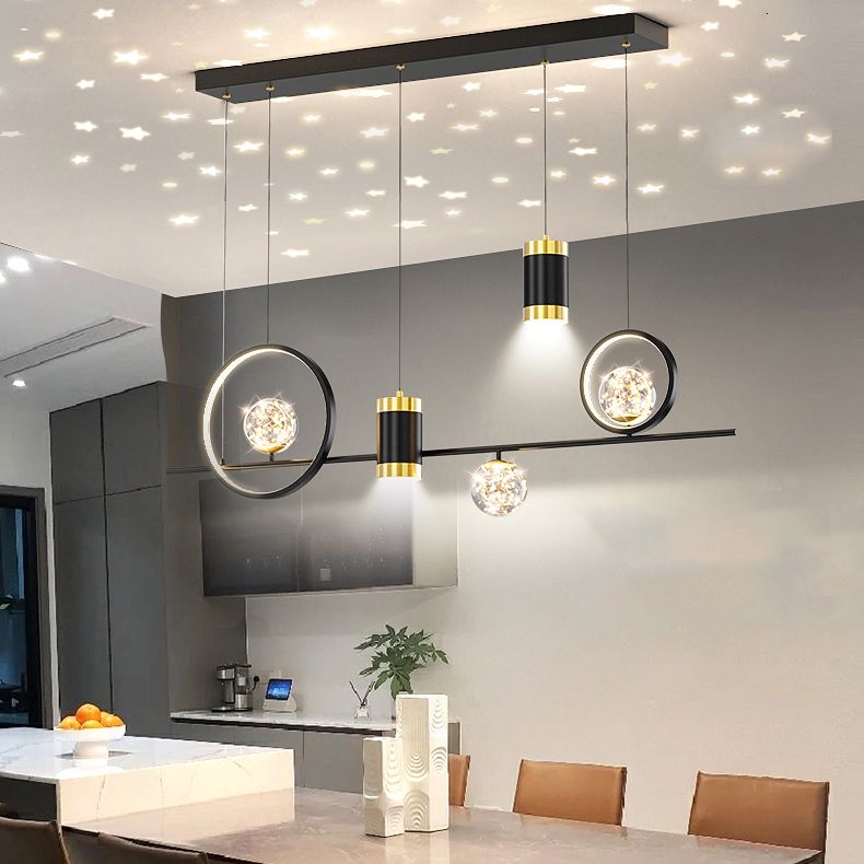 Modern Island Pendant Lamps Multi-Head Restaurant Hanging Light Fixtures