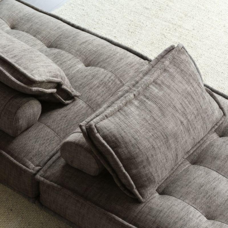 Contemporary Pillows Standard Armless Linen Stationary Seating