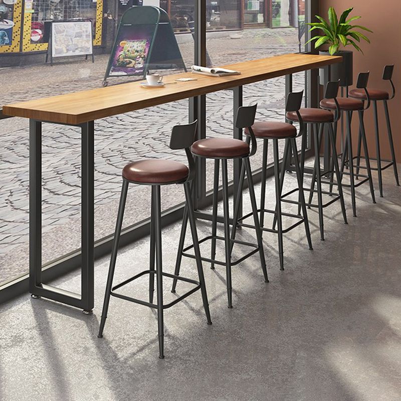 Industrial Bar Table Set 1/2/7 Pcs Solid Wood and Metal Bar Table and Stools