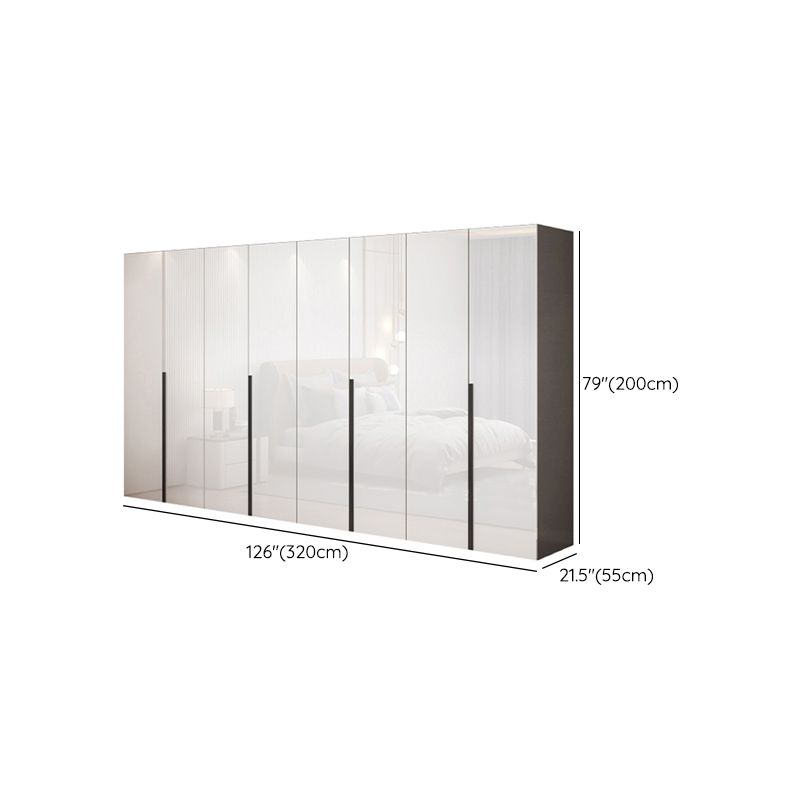 Engineered Wood Wardrobe Closet with Shelves Modern Wardrobe Cabinet for Home