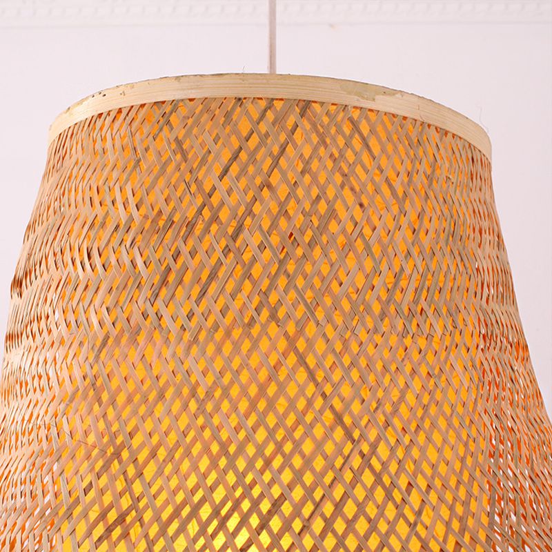 Bamboe kalebas ophanging hanger hedendaags 1 hoofd houten hangend plafondlicht