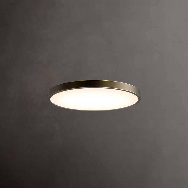 Minimalisme LED Plafond Opgezette Licht Cirkel Metaal Flush Mount Lamp voor Slaapkamer