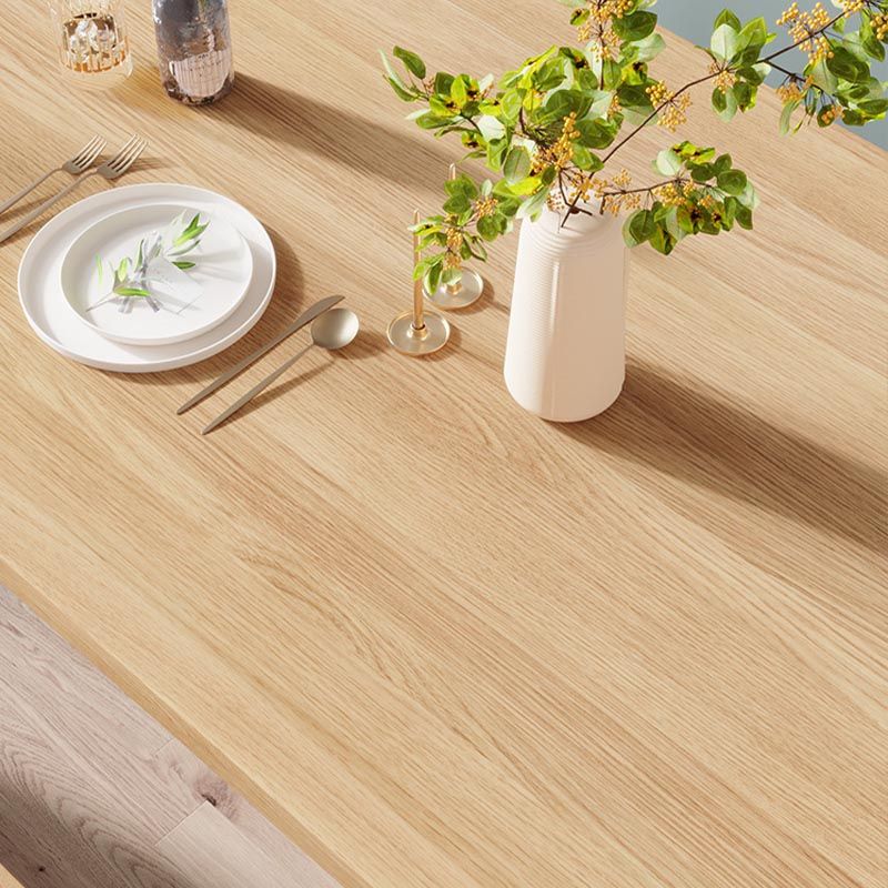 Modern Solid Wood Dinette Table Acrylic Base Dining Table for Living Room