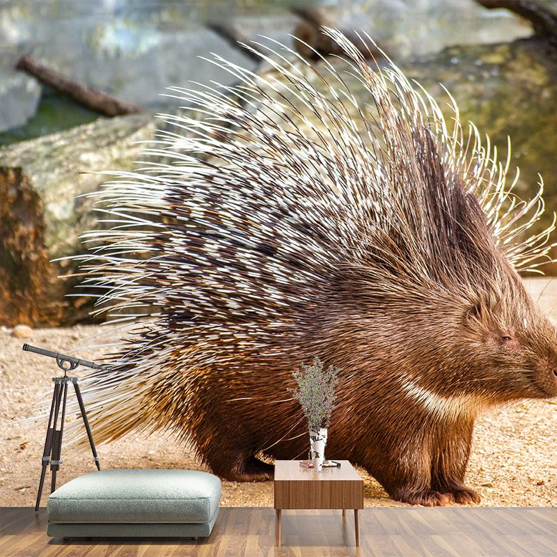 Porcupine Contemporary Wall Mural Modernist Wall Covering for Bedroom Decor