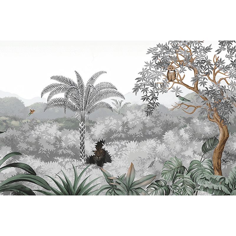 Decorative Wild Forest Mural Personalized Size Wall Covering for Zoo and Theme Park