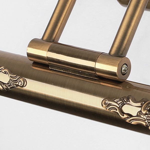 Luci da parete lineare Mid Century Metal 1 Light Sconce Light Aibrowture in oro