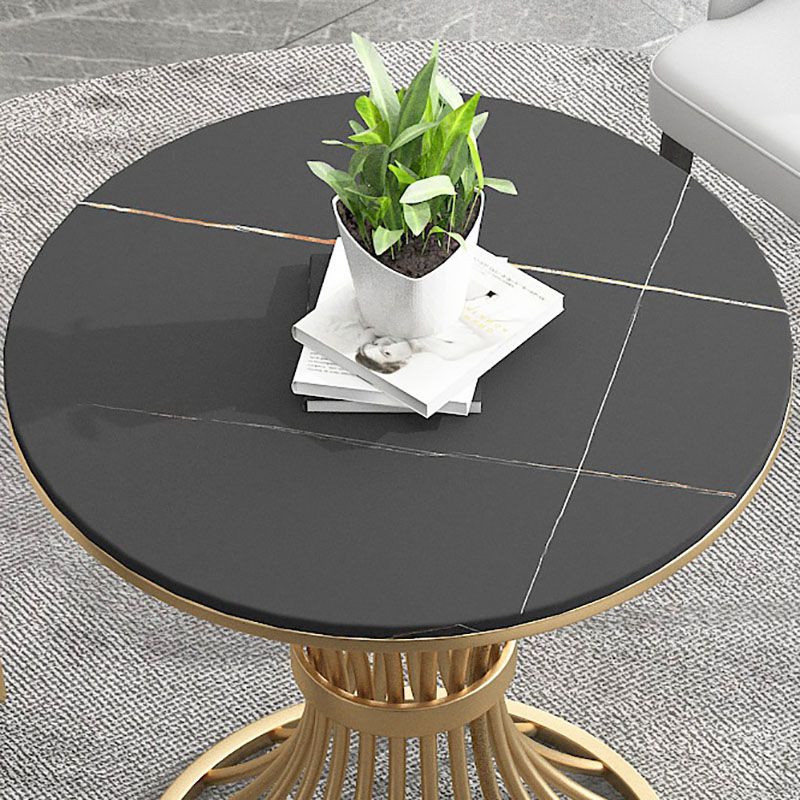 Glam Style 1/3/4/5 Pieces Dining Set Round Sintered Stone Dining Table Set
