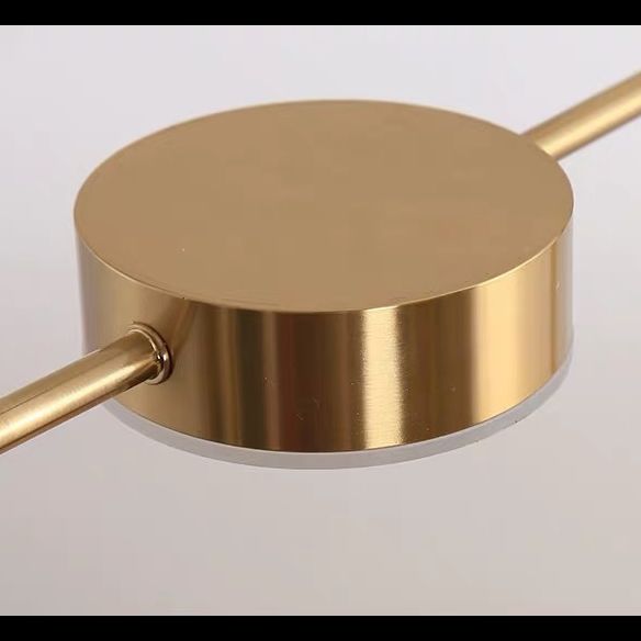 Minimalist Linear Island Lighting Metal 5-Light Dining Room LED Hanging Pendant Light