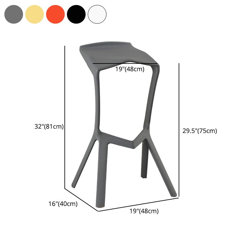 Contemporary Stackable Counter Stools Colorful Indoor Geometric Bar Stool, 1 Piece