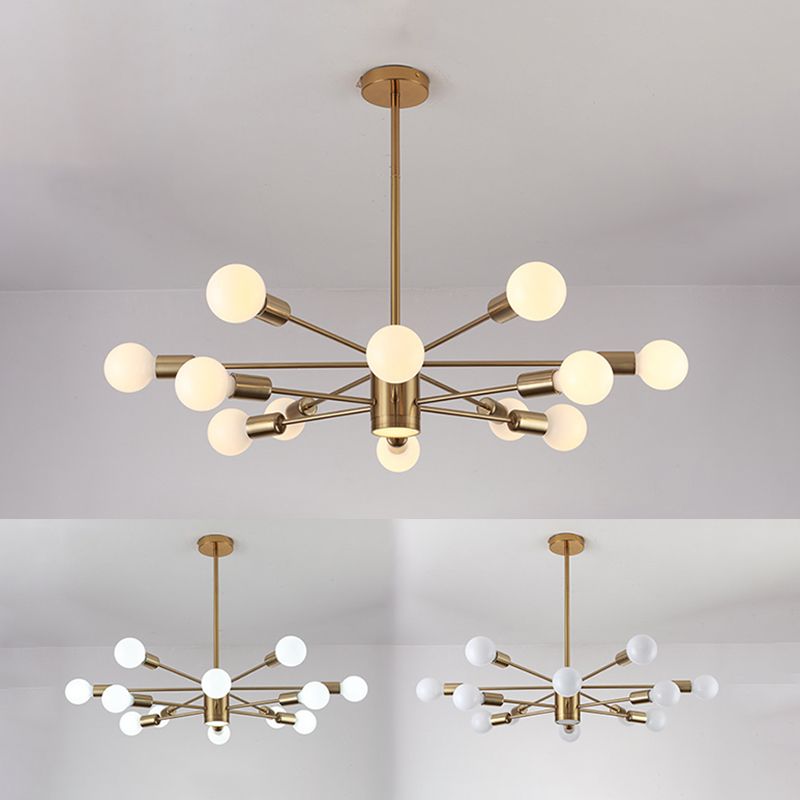 Lumo elettroplato di illuminazione in stile nordico oro con seppietti a LED Multi-Lights Apparecchiatura della sala da pranzo