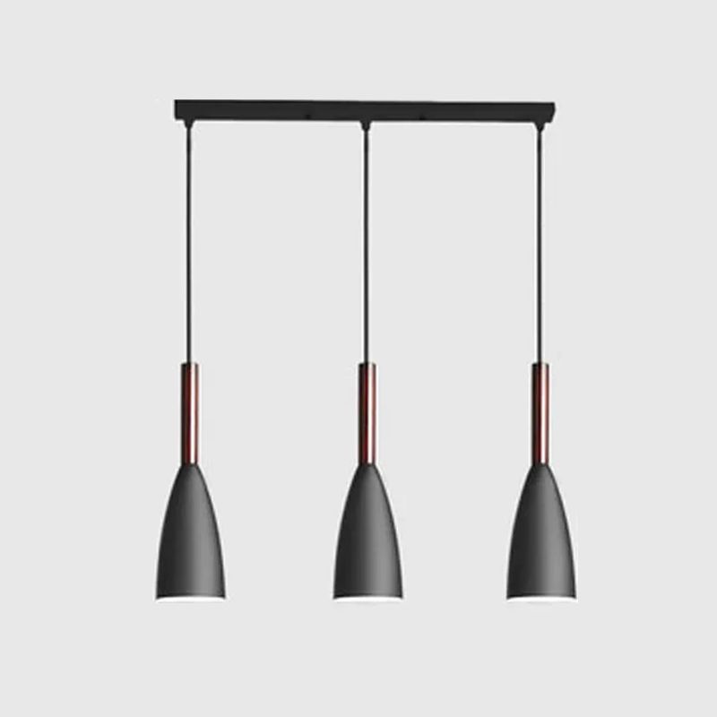 Noordse 3-licht diner hanglamp lamp traanvormig metaalhangend licht