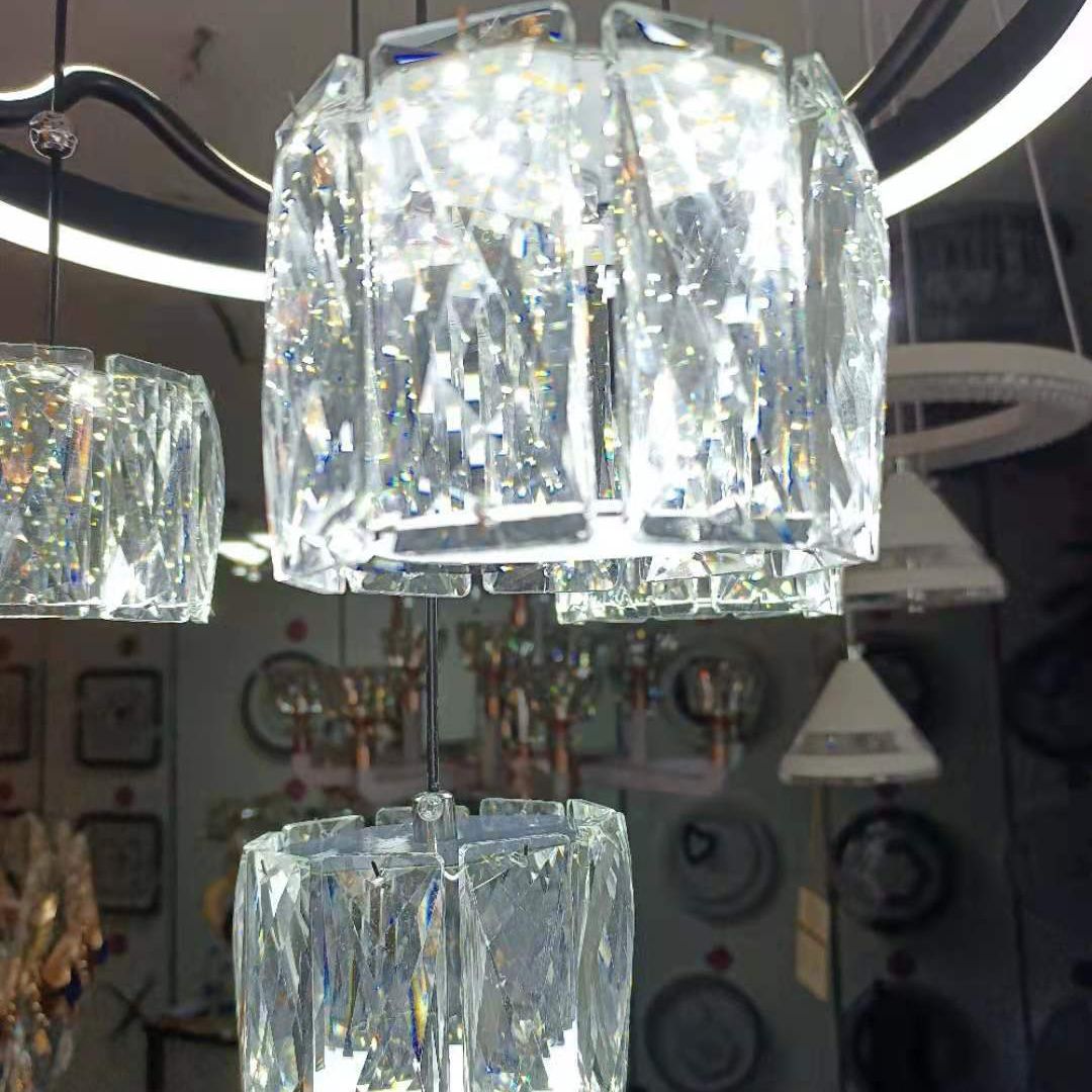 Ultra-moderner Einfachheit Ring Hanging Deckenleuchte Kristall Suspension Anhänger Licht für das Restaurant