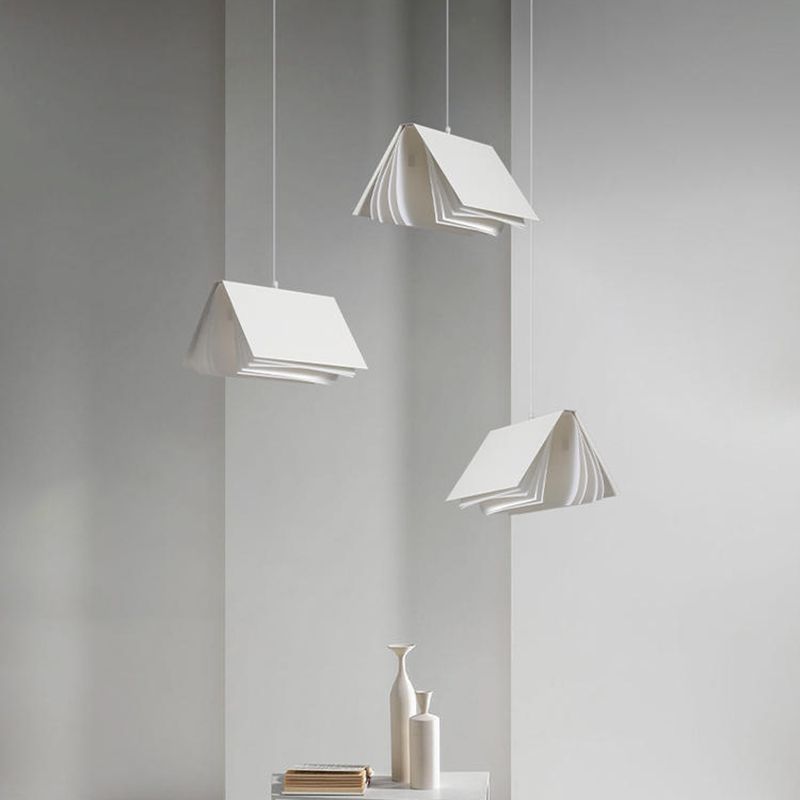 Accongo rettangolare illuminazione appesa Fabric di stile moderno 1 lampada a sospensione leggera per ristorante