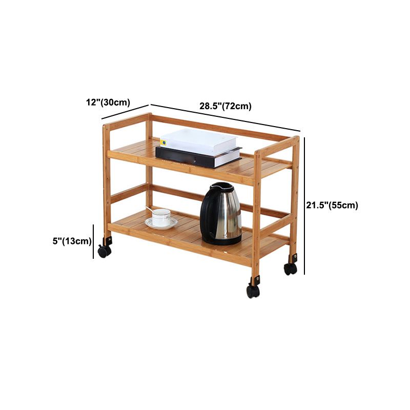 Brown Color Modern Style Bookshelf Bamboo Bookcase for Study Room