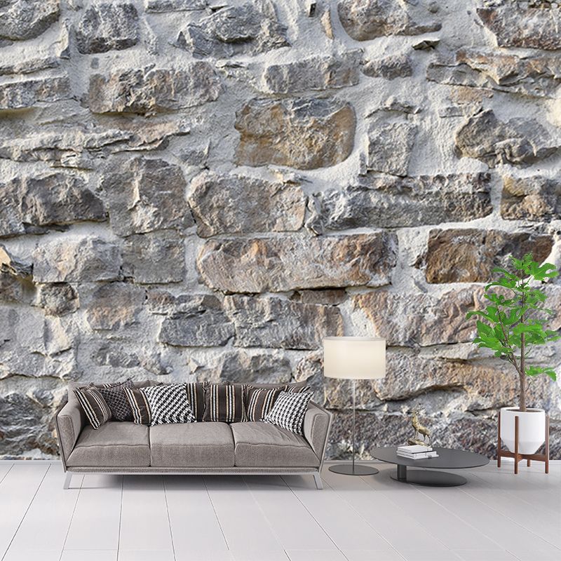Industrial Style Stone Wall Mural Mildew Resistant Decorative Wall Art